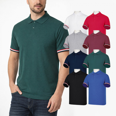 남성 여성 30수 TC PK 폴로 삼색 라인 카우스 카라 반팔 티셔츠 #2