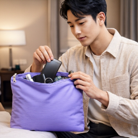 트래블잇 컬러풀 여행용파우치 大형 8컬러 4P세트 #5