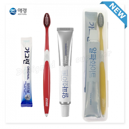 애경2080클린미세모 2080화이트치약 가그린1p 칫솔치약세트 #3