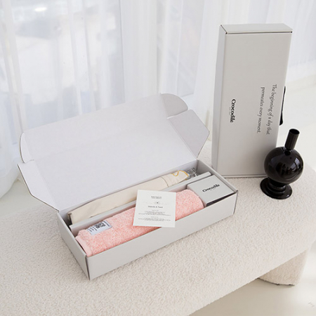 크로커다일 2단 하트 자수 우양산+시그니처 호텔 수건 [판촉물 답례품 기념품 선물세트] #5