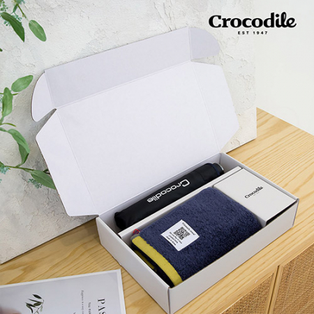크로커다일 3단 바이어스 수동 우산+투톤보다 호텔 수건 [판촉물 답례품 기념품 선물세트] #2