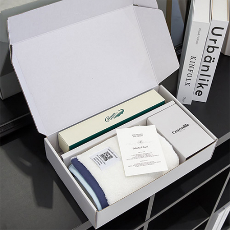 크로커다일 3단 레터링 슬림 암막 우양산+투톤보다 호텔 수건 [판촉물 답례품 기념품 선물세트] #9