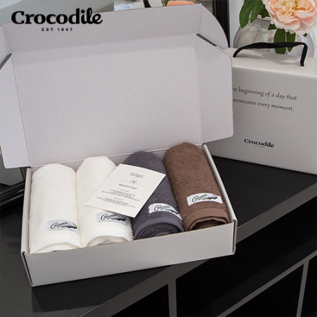 크로커다일 심플 호텔 수건 4장 선물세트 [판촉물 답례품 기념품 선물세트] #2