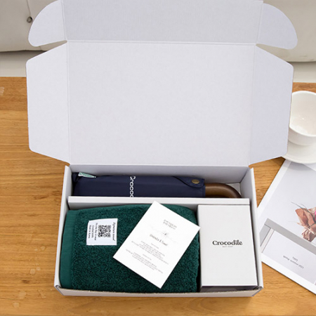 크로커다일 3단 우드곡자 수동 우산+시그니처 호텔 수건 [판촉물 답례품 기념품 선물세트] #6