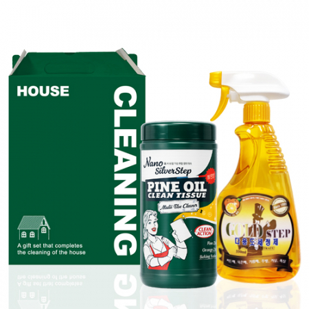 [골드스텝] 다용도 세정제 기프트세트 2호 (세정제 550ml +클린티슈70매) #2