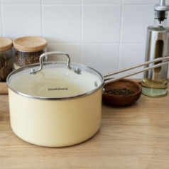 [쿠비녹스] 머쉬 크림 인덕션 편수냄비 18cm