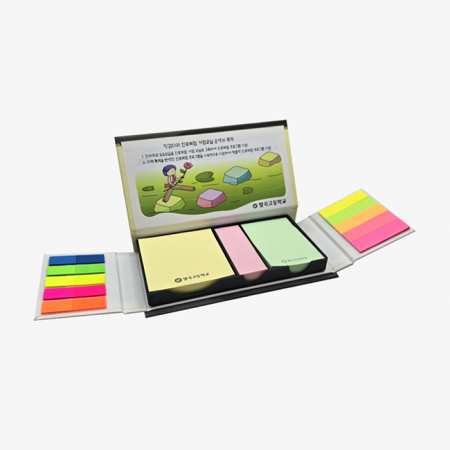 (주문제작) 하드커버 날개형 포스트잇 메모함 1P #2