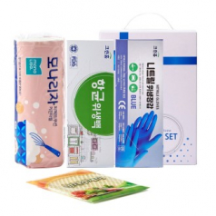 크린홈 항균백 니트릴장갑 수세미 키친타올(4종)