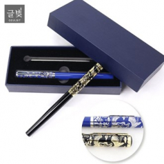 글빛 쌍학무늬수성볼펜