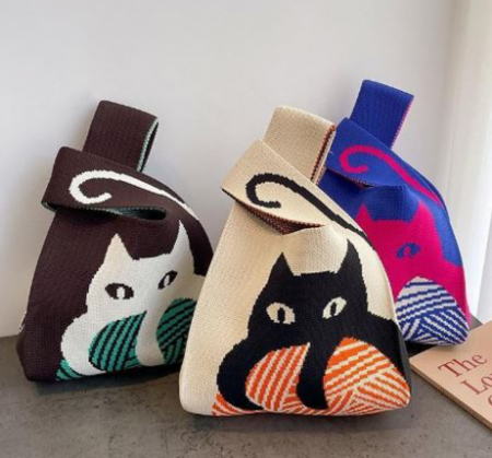 니트 핸드백 데일리백 12컬러 백허그 손가방 미니 에코백 다용도 여행용 #2