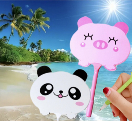 더존 캐릭터 부채 볼펜 /선풍기 바람처럼 #3