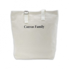 (Canvas Family) 아일렛 버클 포인트 에코백 베이지/블랙