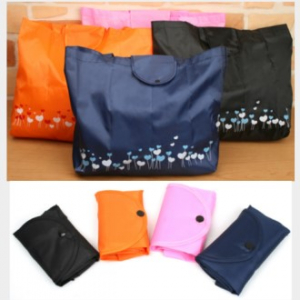 시장가방 4컬러 하트 장바구니 파우치 휴대용 다용도