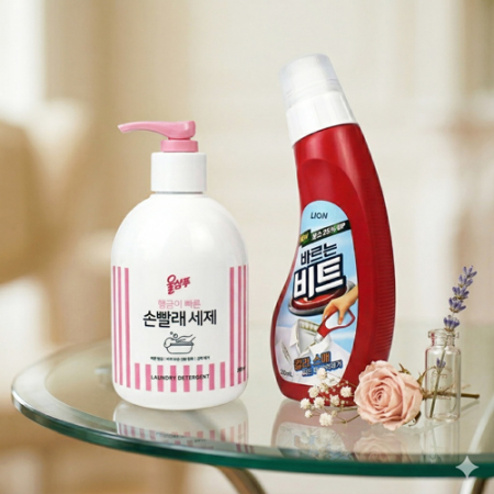 애경 울샴푸 손빨래세제 펌프형 380ml 바르는비트 220ml 2종세트 #2
