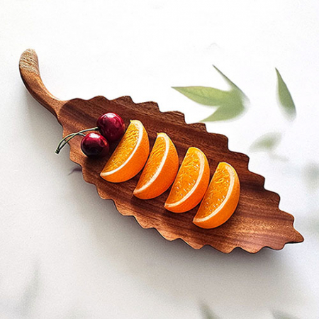 마호가니나뭇잎접시 #2