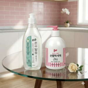 애경 울샴푸 헹굼이 쉬운 손빨래 세제 380ml 펌프형 + 참그린 주방세제 280ml
