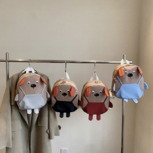 (Blossom) 귀여운 멜빵 강아지 입체 캐릭터 백팩 1P