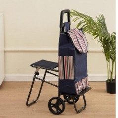 (Blossom) 접이식 의자 겸용 경량 장바구니 캐리어 1P