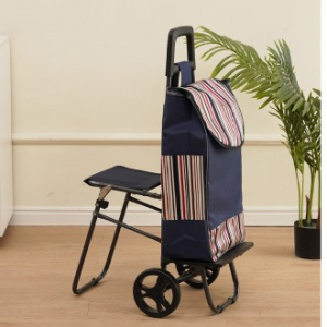 (Blossom) 접이식 의자 겸용 경량 장바구니 캐리어 1P