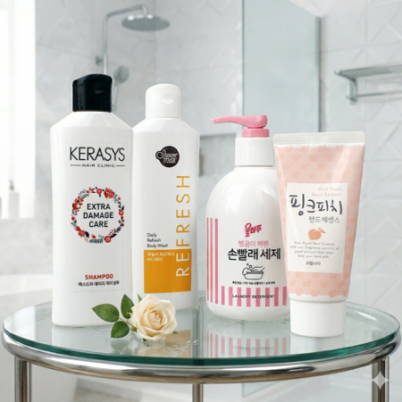애경 샴푸 + 바디워시 + 울샴푸 손빨래 세제 용기 + 과일나라 핸드크림 #2
