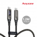 작은이미지: 애니존 240W 초고속충전 LCD 케이블 ANY-240LC-MCC 1.2m #2