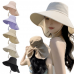 작은이미지: 햇빛차단벙거지모자 프릴사파리모자 여성휴양지모자 #3
