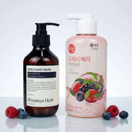 애경 순샘 프레시베리 주방세제 510g + Nard 핸드워시 280ml + 끈케이스 #2