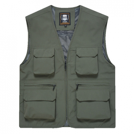 무료인쇄 야외 멀티 포켓 메쉬 안감 작업 조끼 #2