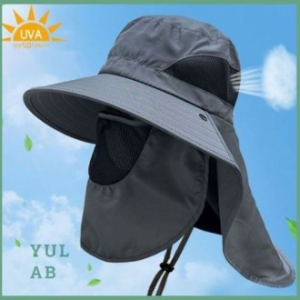 율랩 여름 등산모자 밭일모자 농부모자 햇빛가리개 일체형모자 농사모자 사파리모자 자외선차단모자