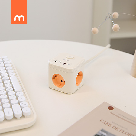 무아스 마카롱 3구 USB 고용량 큐브 멀티탭 #4