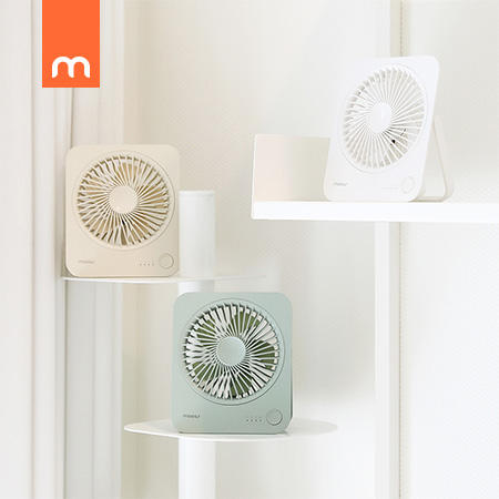 무아스 플랫스퀘어 탁상용 무선 선풍기 #2