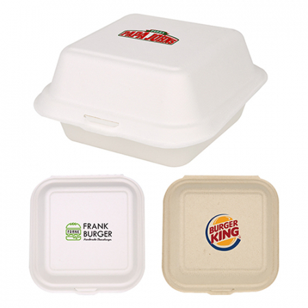 천연 펄프사각 햄버거 버터떡 용기 #3