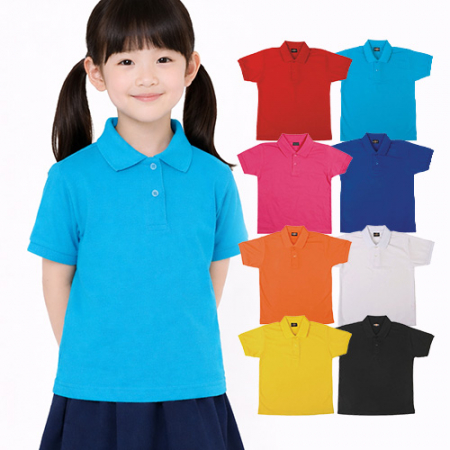 아동용 키즈 어린이 쿨론 폴로 카라 반팔 긴팔 티셔츠 #2