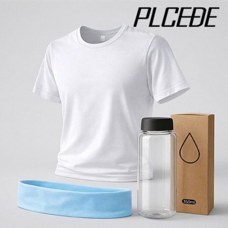 플씨드 브리즈핏 에어 쿨 반팔 티셔츠 + 스포츠 핏 쿨 헤어밴드 + 보틀 350ml 3종 세트 #2