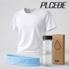 플씨드 브리즈핏 에어 쿨 반팔 티셔츠 + 스포츠 핏 쿨 헤어밴드 + 보틀 350ml 3종 세트