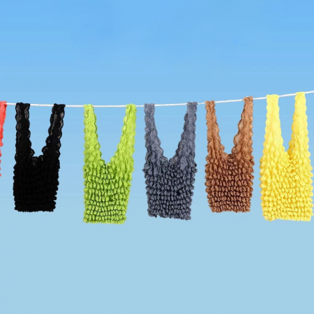 (Blossom) 휴대용 요술 장바구니 -솔리드/패턴 1P #4