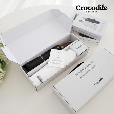 크로커다일3단자동60-10K우드곡자+심플 우산수건세트 #2