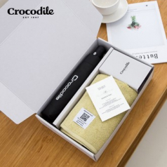 크로커다일3단자동솔리드+시그니처 우산수건세트