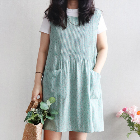 소프트 쉬폰 원피스 앞치마 #5