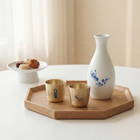 쿠플라트 국산 변온 황동소주잔 2구 SET #2