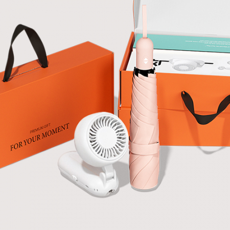 BS010 초경량 핸디 우양산 암막 3단 양우산 여행 선물세트+휴대용 우산애착 선풍기 #3