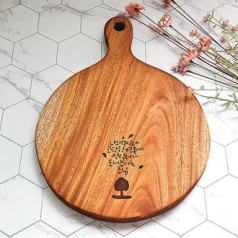 모멘트 마호가니 원형 플레이팅 도마