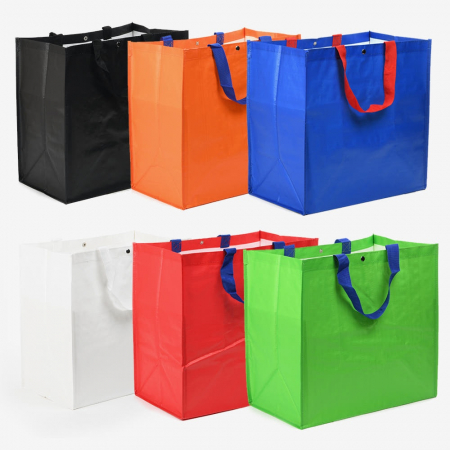 레인보우 타포린가방 대형(42x40x23cm) 리유저블백 다용도 쇼핑백 장바구니 /인쇄 제작 가능/ #2
