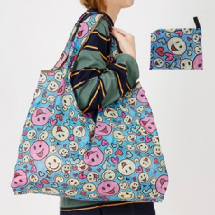 대형 포켓 시장가방 컬러패턴 접이식 장바구니