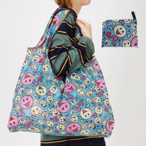 대형 포켓 시장가방 컬러패턴 접이식 장바구니