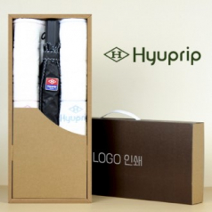 협립 2단 엠보 바이어스 자동우산 +협립눈꽃타월 2P-세트