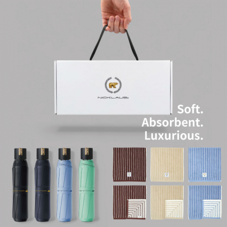 잭니클라우스3단UV암막+스트라이프타올(180g)우산타올세트 #2