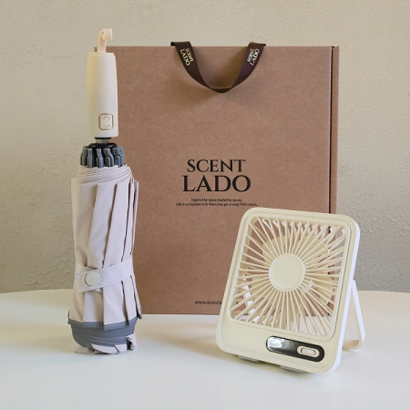 센트라도 B 베이직 10k 3단 거꾸로 자동 우산+탁상용 슬림선풍기 세트 #3