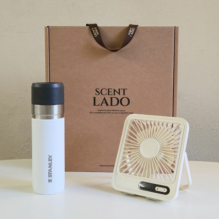 센트라도 B 탁상용 슬림선풍기+스탠리 고진공 슬림보틀 텀블러 세트 #2