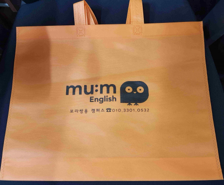 가로형 부직포가방 유치원 어린이집 보조가방 소품 패션 쇼핑가방 /인쇄 제작 가능/ #4